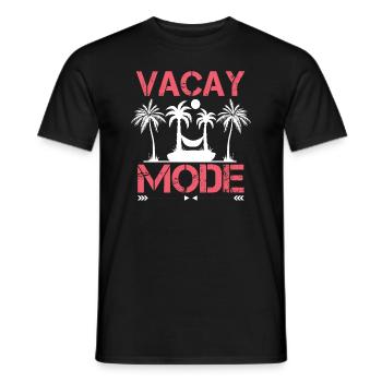 Vacay-Modus-Urlaubs-Road-Trip-Urlaubs-Outfit - Männer T-Shirt - Schwarz - Vorne - AI Model Male 178 light (178cm)