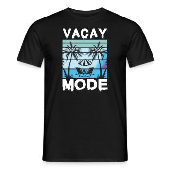 Vacay-Modus-Urlaubs-Road-Trip-Urlaubs-Outfit - Männer T-Shirt - Schwarz - Vorne - AI Model Male 178 light (178cm)