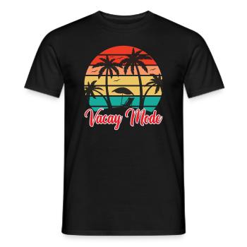 Vacay-Modus-Urlaubs-Road-Trip-Urlaubs-Outfit - Männer T-Shirt - Schwarz - Vorne - AI Model Male 178 light (178cm)