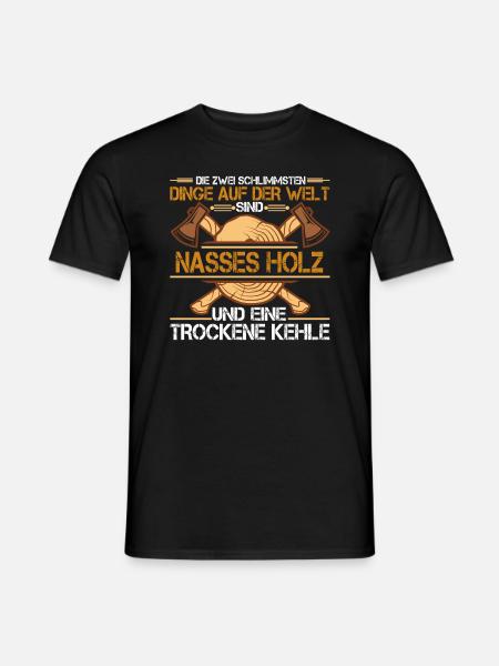 Lustiger Holzfäller Förster Forstwirt Spruch - Männer T-Shirt - Schwarz