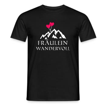 Fräulein Wandervoll Wandern Bergsteigen Natur - Männer T-Shirt - Schwarz - Vorne - AI Model Male 178 light (178cm)