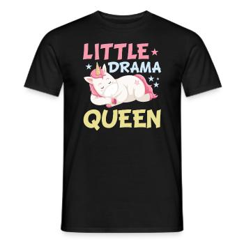 Little Drama Queen Einhorn Zicke Spruch - Männer T-Shirt - Schwarz - Vorne - AI Model Male 178 light (178cm)