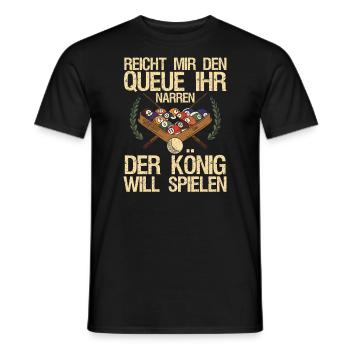 Reicht mir den Queue Der König Will Billard - Männer T-Shirt - Schwarz - Vorne - AI Model Male 178 light (178cm)