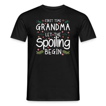 Pour la première fois, grand-mère a laissé le butin nouvelle grand-mère - T-shirt homme - noir - Devant - AI Model Male 178 light (178cm)
