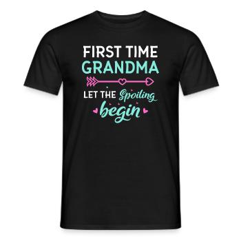 Pour la première fois, grand-mère a laissé le butin nouvelle grand-mère - T-shirt homme - noir - Devant - AI Model Male 178 light (178cm)