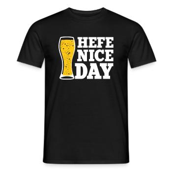 Hefe Nice Day Lustiges Bier Trinker Brauer Alkohol - Männer T-Shirt - Schwarz - Vorne - AI Model Male 178 light (178cm)