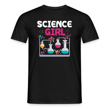 Science girls -chemistry schoolgirls women - Men's T-Shirt - black - Front - AI Model Male 178 light (178cm)