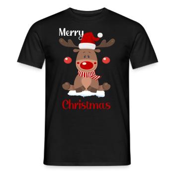 Joyeux Noël Rennes Noël - T-shirt homme - noir - Devant - AI Model Male 178 light (178cm)