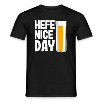 Yeast Nice Day Funny Beer Hobby Brewer Wheat - Men's T-Shirt - black - Front - AI Model Male 178 light (178cm)