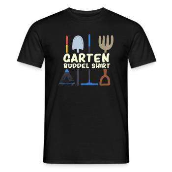 Garden Buddel Shirt Gardening Gardening - Men's T-Shirt - black - Front - AI Model Male 178 light (178cm)