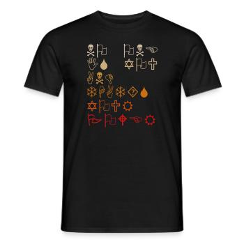 No One Is You And Thats Your Power SYMBOL LANGUAGE - Men's T-Shirt - black - Front - AI Model Male 178 light (178cm)