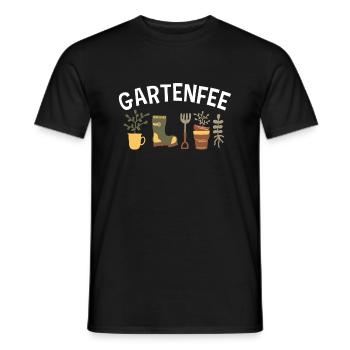 Gartenfee Gärtnerin Gartenarbeit Pflanzenmama - Männer T-Shirt - Schwarz - Vorne - AI Model Male 178 light (178cm)