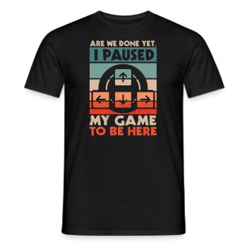 Conception de jeu Je possède mon jeu ici - T-shirt homme - noir - Devant - AI Model Male 178 light (178cm)