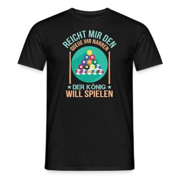 Reicht Mir Den Queue Ihr Narren Billard Pool 9 - Männer T-Shirt - Schwarz - Vorne - AI Model Male 178 light (178cm)