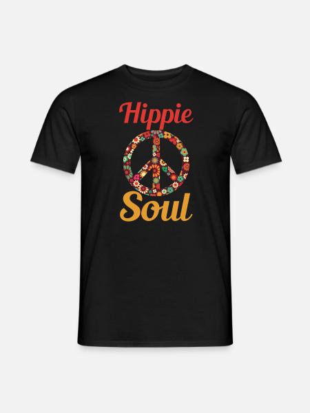 Hippie soul - Men's T-Shirt - black