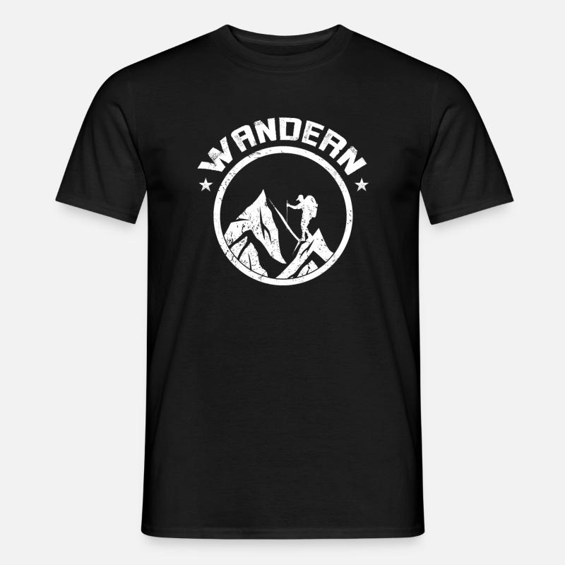 WANDERN 2 - Männer T-Shirt - Schwarz