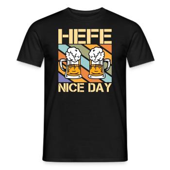 Hefe Nice Day Lustiges Bier Trinker Brauer Alkohol - Männer T-Shirt - Schwarz - Vorne - AI Model Male 178 light (178cm)