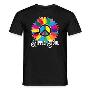 Âme hippie - T-shirt homme - noir - Devant - AI Model Male 178 light (178cm)