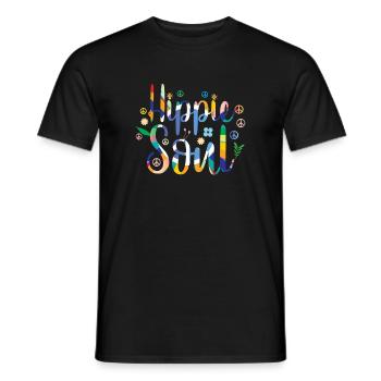 Âme hippie - T-shirt homme - noir - Devant - AI Model Male 178 light (178cm)