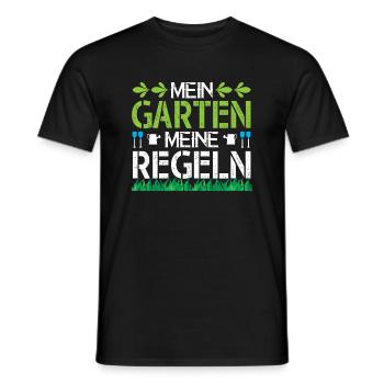 Mon jardin Mes règles Jardinage - T-shirt homme - noir - Devant - AI Model Male 178 light (178cm)