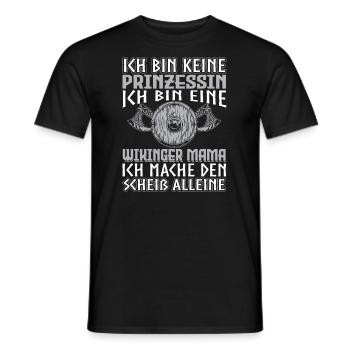 Ich Bin Keine Prinzessin Wikinger Mama Kriegerin - Männer T-Shirt - Schwarz - Vorne - AI Model Male 178 light (178cm)