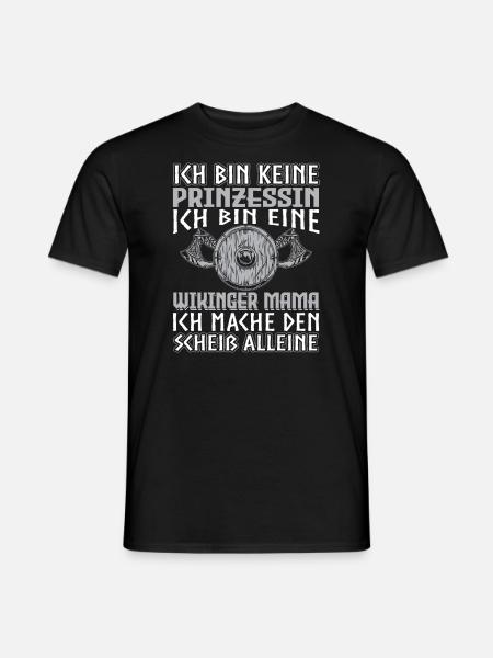 Ich Bin Keine Prinzessin Wikinger Mama Kriegerin - Männer T-Shirt - Schwarz