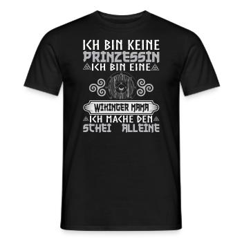 Ich Bin Keine Prinzessin Wikinger Mama Kriegerin - Männer T-Shirt - Schwarz - Vorne - AI Model Male 178 light (178cm)