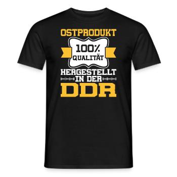 Ostprodukt Ostdeutscher Spruch DDR Ostdeutschland - Männer T-Shirt - Schwarz - Vorne - AI Model Male 178 light (178cm)