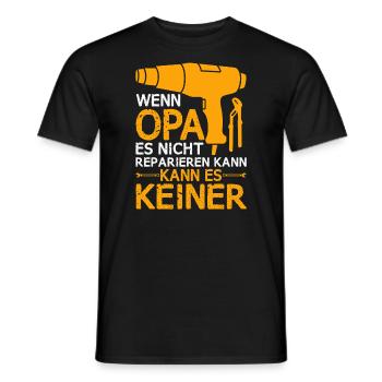 Wenn Opa Es Nicht Reparieren Kann Lustiger - Männer T-Shirt - Schwarz - Vorne - AI Model Male 178 light (178cm)