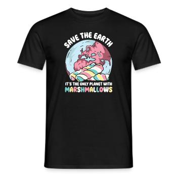 Sauvez la planète seule avec les guimauves - T-shirt homme - noir - Devant - AI Model Male 178 light (178cm)