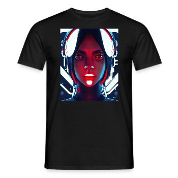 Cyborg Zukunft verkörpert die Faszination - Männer T-Shirt - Schwarz - Vorne - AI Model Male 178 light (178cm)