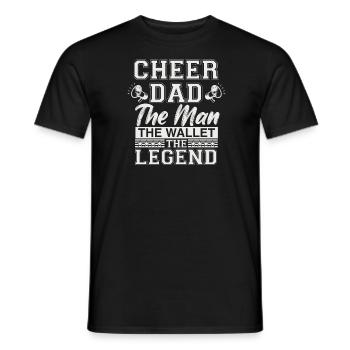 Cheer Dad The Man The Wallet The Legend - Men's T-Shirt - black - Front - AI Model Male 178 light (178cm)