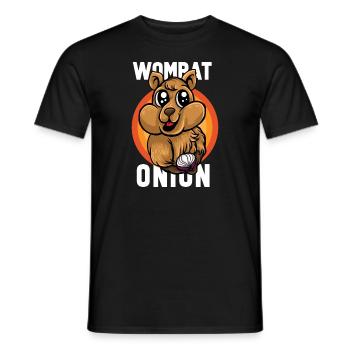 Wombat Oignon - Wombat-Zwiebel - T-shirt homme - noir - Devant - AI Model Male 178 light (178cm)