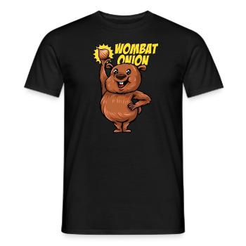 Wombat Oignon - Wombat-Zwiebel - T-shirt homme - noir - Devant - AI Model Male 178 light (178cm)