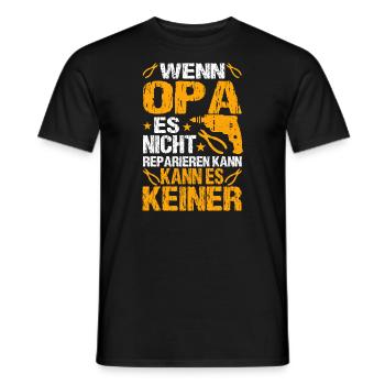 Wenn Opa Es Nicht Reparieren Kann Lustiger - Männer T-Shirt - Schwarz - Vorne - AI Model Male 178 light (178cm)
