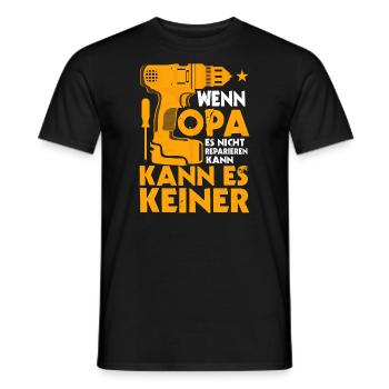 Wenn Opa Es Nicht Reparieren Kann Großvater - Männer T-Shirt - Schwarz - Vorne - AI Model Male 178 light (178cm)