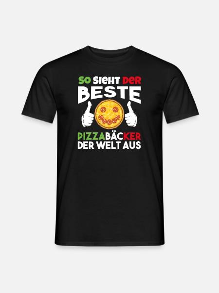 So Sieht Der Beste Pizzabäcker Der Welt Aus - Männer T-Shirt - Schwarz