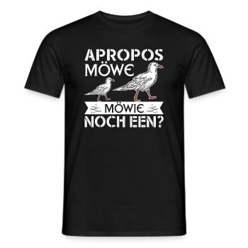 Apropos Möwe Möwie Noch een Plattdeutscher Norden - Männer T-Shirt - Schwarz - Vorne - AI Model Male 178 light (178cm)