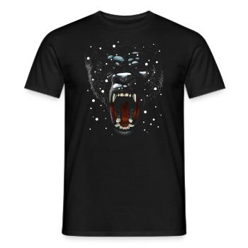 Gorille qui neige - T-shirt homme - noir - Devant - AI Model Male 178 light (178cm)