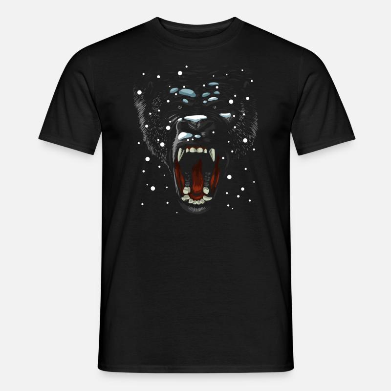 Gorilla schneit - Männer T-Shirt - Schwarz