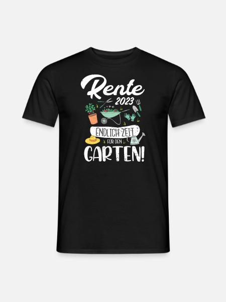 Rente 2023 Endlich Zeit Für Garten Rentner 2023 - Männer T-Shirt - Schwarz