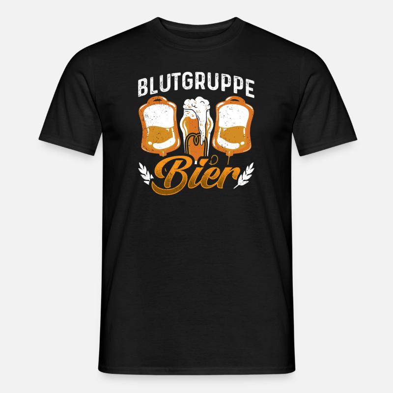 Drinking - Blutgruppe Bier - Männer T-Shirt - Schwarz