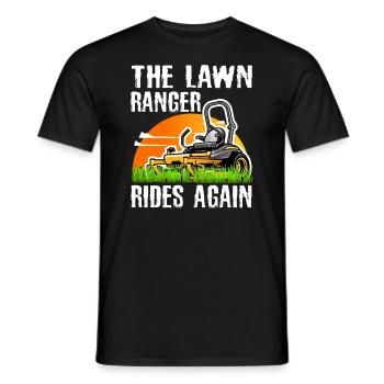 The Lawn Ranger rides lawn again for Father's Day - Men's T-Shirt - black - Front - AI Model Male 178 light (178cm)