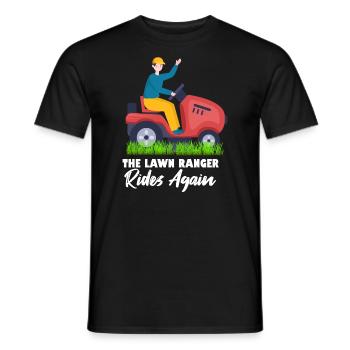 The Lawn Ranger rides lawn again for Father's Day - Men's T-Shirt - black - Front - AI Model Male 178 light (178cm)