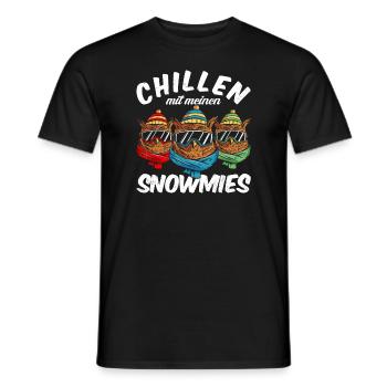 hanging with my snowmies - Männer T-Shirt - Schwarz - Vorne - AI Model Male 178 light (178cm)