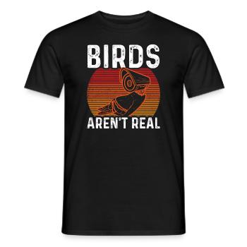 Les oiseaux ne sont pas réels - T-shirt homme - noir - Devant - AI Model Male 178 light (178cm)