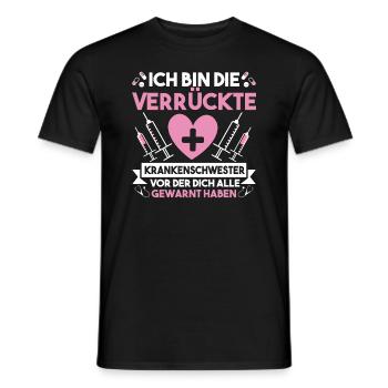 Ich Bin Die Verrückte Krankenschwester Pflege - Männer T-Shirt - Schwarz - Vorne - AI Model Male 178 light (178cm)