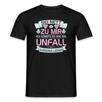 Lustiger Krankenpflegerin Krankenschwester Spruch - Männer T-Shirt - Schwarz - Vorne - AI Model Male 178 light (178cm)