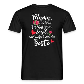 Mama Heldin Beschützerin Engel Die Beste Mutter - Männer T-Shirt - Schwarz - Vorne - AI Model Male 178 light (178cm)