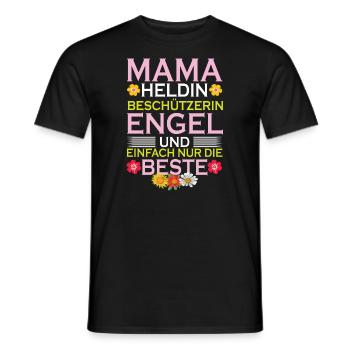 Mama Heldin Beschützerin Engel Die Beste Mutter - Männer T-Shirt - Schwarz - Vorne - AI Model Male 178 light (178cm)